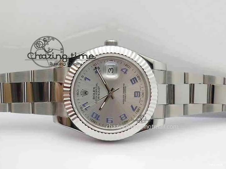 SS SA3136 Bracelet BP Silver 41mm Edition Blue DateJust Maker Arabic II Best 116334 SS On Dial 1231
